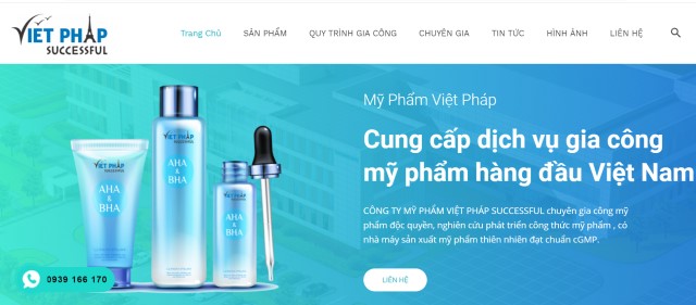 Công ty mỹ phẩm Việt Pháp là cái tên hàng đầu trong gia công mỹ phẩm